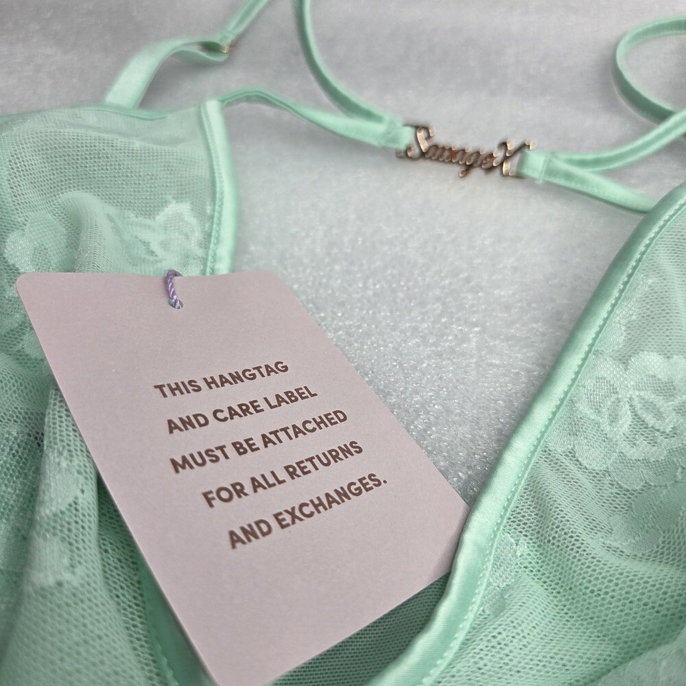 Savage X Fenty Mint Green Lace Unlined Bralette Size 3X NWT - Picture 5 of 9